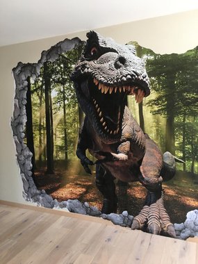 Kustlijn Noord Overjas Dinosaurus behang - Dinoworld