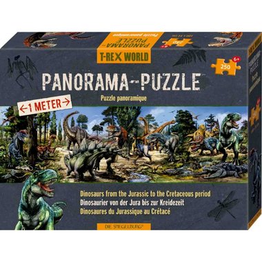 250 stukjes T-rex World Puzzel - Panorama (100 x 31 cm)